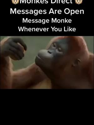 A post by @_monke_fan_page_ on TikTok caption: #dm #monke #dancer #monkey #banana #message