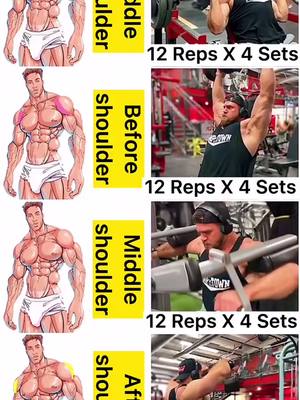 A post by @absfavor on TikTok caption: Practice these four moves to plump up your shoulders#fyp #foryou #fitness #abstract #workout #arm #shoulders #flank