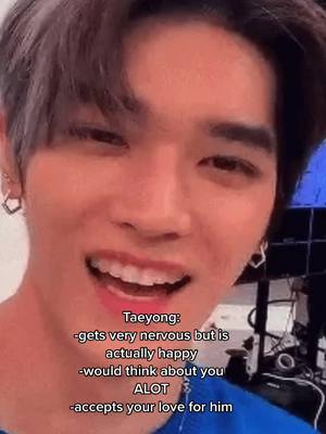 A post by @mysticu on TikTok caption: POV: you confessed to NCT 127. #pov #fyp #foryou #shadowbanned #nct #nct127 #nctzen #kpop #taeyong #mark #johnny #haechan #jaehyun #reaction #confess