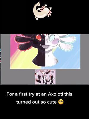 A post by @kailyn.lake on TikTok caption: Ah! How cute is this? #axolotl #free #freeart #furryart #insta #wacom #krita #furry #digitalart #art #donotsteal