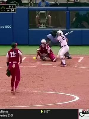 A post by @softball.vids__ on TikTok caption: outstanding play and she knows it😎 #fyp #foryoupage #NightDoneRight #xyzabc #softballgirl #softball #collegesoftball #fypppppppp