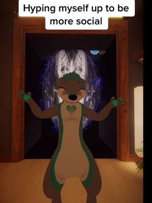 A post by @cloudy_otter on TikTok caption: The life of a shy otter in VRChat. #vrchat #furry #furries #furriesoftiktok #furryvr #awtter #shyboi