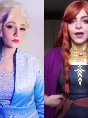 A post by @elscosart on TikTok caption: #duetto con @cosplay.and.draw_ can't wait to do new tiktok with Elsa and my Anna 💖 #princess #disneyprincess #disney #frozen2 #elsa #frozen #anna