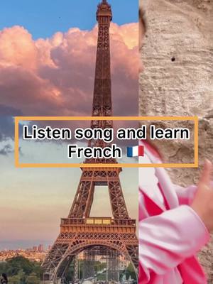 A post by @learn.french.vidalingua on TikTok caption: Listen & Learn French🇫🇷 #french #song #travel #learnfrench #frenchie #francais #studyfrench #shcool #holidays #paris #toureilffel #frenchfries