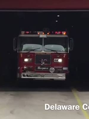 A post by @es.responding on TikTok caption: Delaware County PA Fire responding! #fire #firetruck #responding