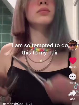 A post by @mcyt..girl on TikTok caption: Should I do it then dye it red #fyp #virlal #4upage #fypシ #hair