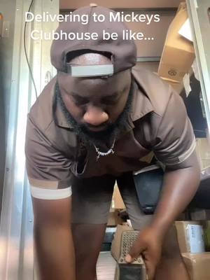 A post by @thedeliveryguy5 on TikTok caption: #fypシ #mickeymouseclubhouse #ups #deliveryguy #omg #damn