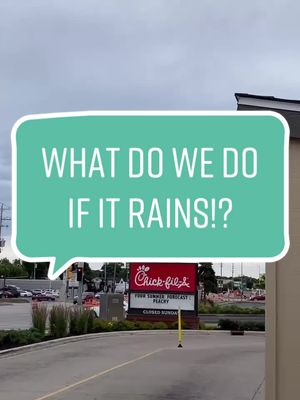 A post by @chickfila_racine on TikTok caption: Rain pods for the win🤩 🎉          #rain #chickfila #chickfilaracine #peachshake #rainpods