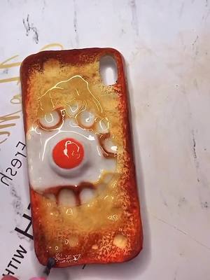 A post by @jenuoscase on TikTok caption: #DIY Do u like fried egg phonecase?😂😂😂.I love it anyway 😱 #handmade #phonecase #foryou