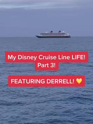 A post by @chelsealogan13 on TikTok caption: My #disneycruiseline LIFE! Part 3 @derrellgoggins #disney #cruise #cruiseship #disneycruise #cruiseline #shiplife #disneydream #disneywish #fyp