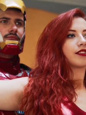 A post by @iron_costumes on TikTok caption: Iron Man et ses Ironettes.#ironman #ironmancosplay #marvel #marvelcosplay #tonystark #tonystarkcosplay #cosplay@suzalia_cosplay @fireivyartist @nanaot