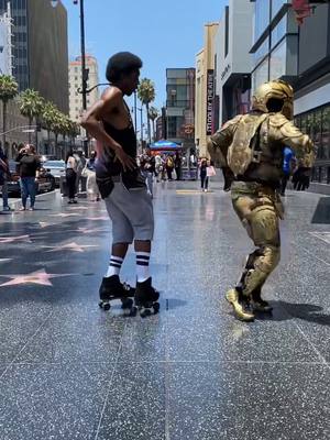 A post by @goldtroop on TikTok caption: He wanted to bounce rock skate @flyboywizdom