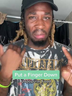 A post by @darealdonavin on TikTok caption: Where my foodies at? 🧡#foodies #food #favorite #duet #fypシ #relatable #putafinger #fingerdown #putafingerdown💕 #challenges #trending #opinions