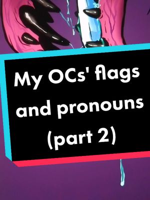 A post by @lykostherium on TikTok caption: OCs' flags and pronouns (part 2)! 🏳️‍🌈  #BL #boyslove #bisexual #bi #Lesbian #artistoftiktok #gay #tiktokart #pridemonth🏳️‍🌈 #Pride #LGBT #OCs