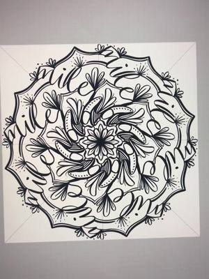 A post by @milenarusso.art on TikTok caption: I always loved doing mandalas but doing them with a name is so much fun! #mandala #procreate #fyp #foryou #foryoupage