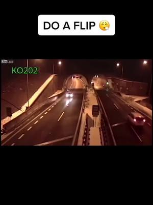 A post by @imdan_ny on TikTok caption: mans went flying #doaflip #carcrash #crash #car #tunnel #flip