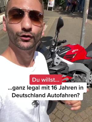 A post by @bikebruh on TikTok caption: Wie?! Mit 16 und einem Motorradführerschein legal Autofahren? 🏍🚘 #motorrad #führerschein #bikelover #bike#fy#fyp #125cc #deutschland #bikebruh #auto