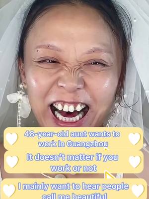 A post by @twnb071 on TikTok caption: The 48-year-old aunt wants to work in Guangzhou, China, and she wants others to call me a beautiful woman # makeup