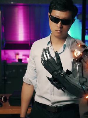 A post by @copyfx666 on TikTok caption: Check my new cyber arm #cyberpunk2077 #onepunchmen