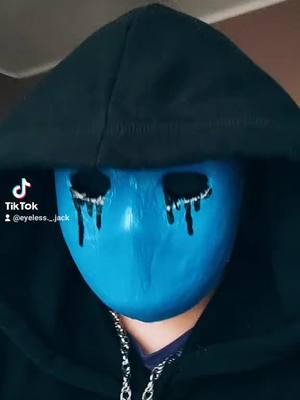 A post by @eyeless._.jack on TikTok caption: uwu #fyp #creepypasta #parati #eyelessjack #cosplay #creepypastacosplay #trend