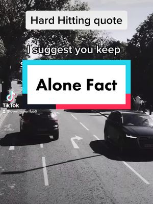 A post by @overthinkerhub0 on TikTok caption: Never make someone feel alone #alone #lonely #quote #pain #foryou