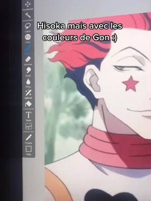 A post by @_faniime on TikTok caption: jvais rien dire 😐 #pourtoi #fyp #foryou #foryoupage #anime #animeart #fanart #hisoka #gon #hxh #shadowbanned