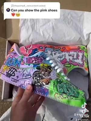 A post by @fgnsteph_ on TikTok caption: Answer to @theysimp4_.voncontent What these? 👀  Fashoo‼️ 🔥 #graffiti #graffiticustom #foryou