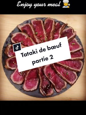 A post by @spamcassytraiteur on TikTok caption: Tataki partie 2 #tataki #boeuf #beef #japanesefood #japan #cook #food #recette #Recipe #tiktokfood #fyp #viral #trend #yum