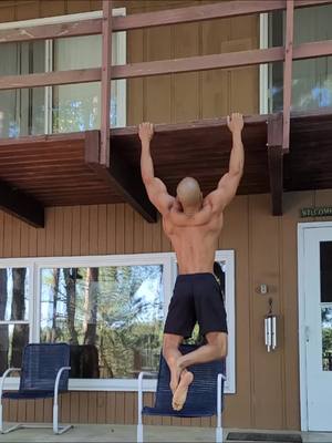 A post by @real.ronanderson on TikTok caption: Lake house workouts because there is no excuse that will stop me.#fitness #mensphysique #DontQuitYourDaydream #workout #pullupchallenge #pullup