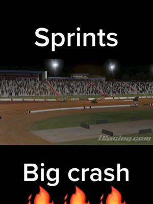 A post by @mxbcentral on TikTok caption: #sprint #fyp #car #iracing @iracingofficial #dirt #dirtrace