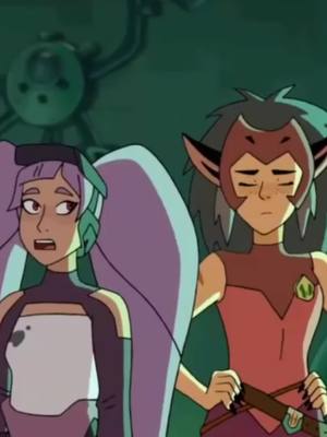 A post by @gayshows on TikTok caption: catra looked done #shera #sheraandtheprincessofpower #scorpia #catra #entrapta #superpaltrio #foryoupage #foryou