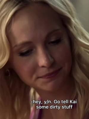 A post by @vmrlt on TikTok caption: Pov- Caroline tells u to go flirt with Kai and he goes along #kaiparker #elenagilbert #carolineforbes #bonniebennett #tvd#thevampirediaries