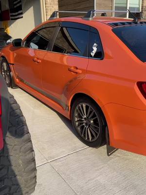 A post by @thedozercon on TikTok caption: Comes right off 💦 #subie #wrx #ceramiccoating