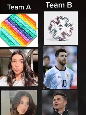 A post by @naruto.cxte77 on TikTok caption: Tu choisis quelle team?❤?#team #ronaldo #messi #addisonrae #pourtoi #charlidamelio #football