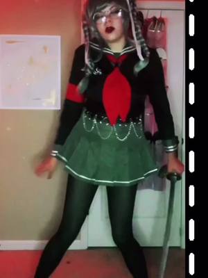 A post by @shsls__pek on TikTok caption: [DRAFT] Running out of ideas, I wanted to practice a few stances~ #peko #pekopekoyama #sdr2 #danganronpa #pekopekoyamacosplay #danganronpacosplay