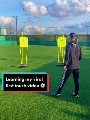 A post by @tnfreestyle on TikTok caption: How I learn to do my viral videos! Tag your training partner ✅⚽️ #football #viral #Soccer #fypシ #haaland #Preseason song: @keeyakeys