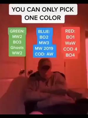 A post by @gaming.clips12 on TikTok caption: What color are you choosing? #callofduty #callofdutywarzone #callofdutymobile #callofdutycoldwar #callofdutymw #gaming #GamingOnTikTok #gamingclips