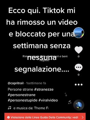 A post by @capritrail on TikTok caption: Tiktok imbroglia. Sleali e scorretti. Bannatemi pure questo.... #scorretti