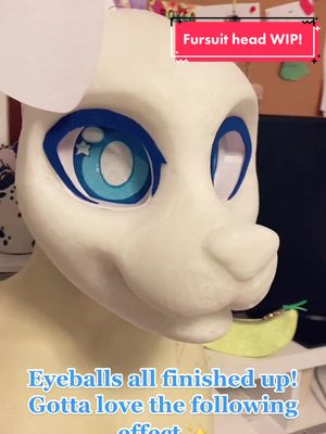 A post by @starpupstudio on TikTok caption: Working on a new head! They look so weird without fur 😥 #fursuitmaker #furryfandom #fursuit #furrytiktok