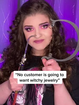 A post by @beadandbones on TikTok caption: Let’s not talk about how long this took 😭 Plz don’t let it flop! 😂 #vvitchtok #witchtok #witchesoftiktok #witch #jewelry #artist #foryoupage #fypシ