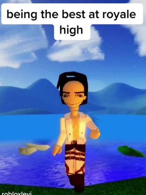 A post by @robloxievi on TikTok caption: Y’ALL WATCH TO THE END 😭😭 #fypシ #foryou #roblox #levi #attackontitan #aotseason4 #feelingcute #royalehigh