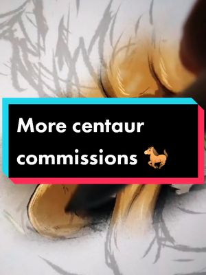 A post by @lykostherium on TikTok caption: Centaur commission for @echoin_around! Thank you so much! 💖 #tiktokart #artistoftiktok #terato #Mythology #centaur #taur #horse #commissionsopen