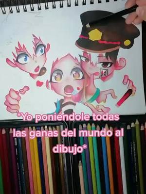 A post by @pamquesitu on TikTok caption: ¿Bloqueo? :c #dibujo #tradicionalart #art #ArtistaTiktok #drawing #paratiotaku #hanakokun #anime