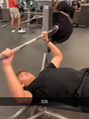 A post by @chase_dunlap on TikTok caption: Hit 225 on decline today💪 #beast #getbig #pr #trustme