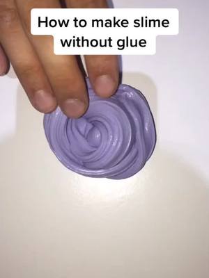 A post by @lubna_67892 on TikTok caption: How to make slit me without glue and activator !! #slime #noglue #slimy #slimes #purple #real #musttry #JDVaporMaxShuffle