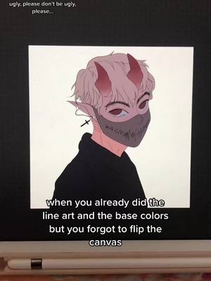 A post by @asagao52 on TikTok caption: did i learn my lesson? no. i will still forget every damn time. at least it looks decent #arttiktok #digitalart #flipthecanvas #foryou