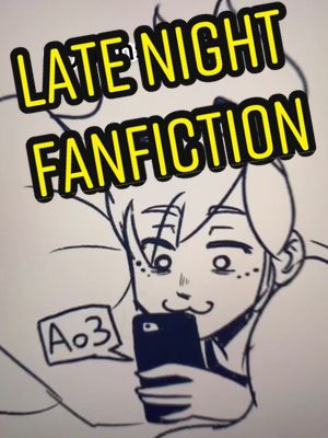 A post by @cosmic.zozo on TikTok caption: Nothing like reading fanfic late at night with the auto rotate off #Ao3 #fanfiction #mhaoc #mha #sonata #villainoc #hawks #dabi #yn #xreader #angst