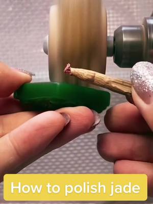 A post by @jigsawjewelry1 on TikTok caption: How to polish jade #jewelry #polish #jade