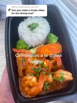 A post by @claudiasaborami on TikTok caption: Reply to @marlenedizzlee  camarones a la diabla!🔥✨ #ChewyChattyPets #MicroRaveWithRoni #mealprep #fypシ #fyp #FoodTok