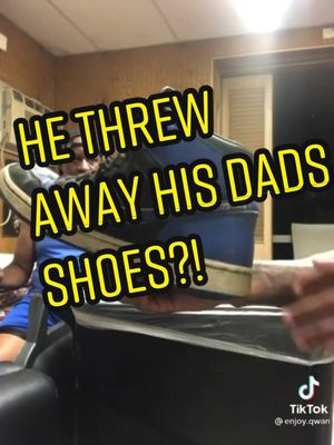 A post by @theshoesloot on TikTok caption: How’s he gonna do pops like that 😭 I got you. @enjoy.qwan  #sneakerhead #sneakercleaner #sneakerrestoration #fyp #kicktok #shoetok #shoesloot